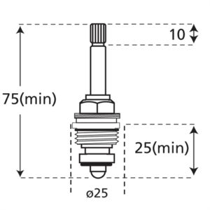 Wind down tap valve dimensions