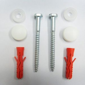 WC Pan Fixing Set - White Caps