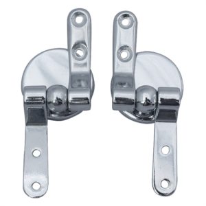 Adjustable Chrome Toilet Seat Hinges - For Wooden Seats