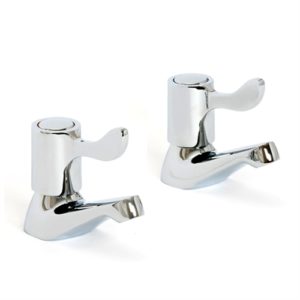 Lever Action Bath Pillar Taps - Quarter Turn