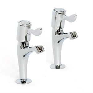 Lever Action High Neck Sink Taps (Pair)