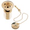 Gold Plated Basin Waste, Plug And Chain Set