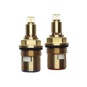 51mm Tall Quarter Turn 1/2" BSP Valves  (Pair) - 24 Teeth/No Upper Thread