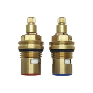52.5mm Tall Quarter Turn 1/2" BSP Valves  (Pair) - 24 Teeth