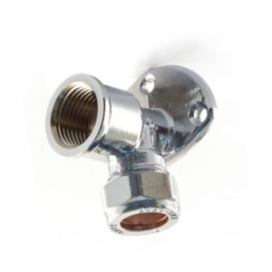 Chrome Wall Plate Elbow - 1/2" Female Connection