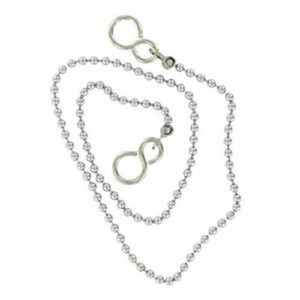 Replacement Chrome Bath 18" (45cm) Ball Plug Chain & End Hooks