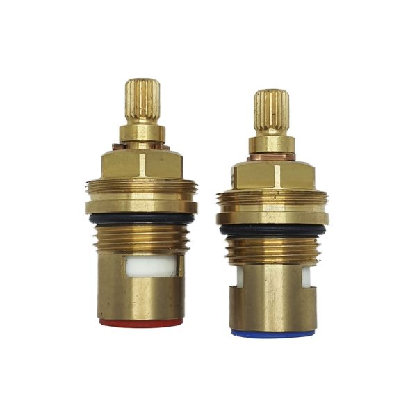 49.5mm Tall Quarter Turn 1/2" BSP Valves  (Pair) - 20 Teeth