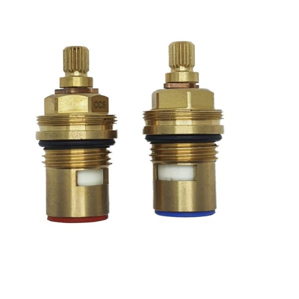 50.5mm Tall Quarter Turn 1/2" BSP Valves  (Pair) - 20 Teeth