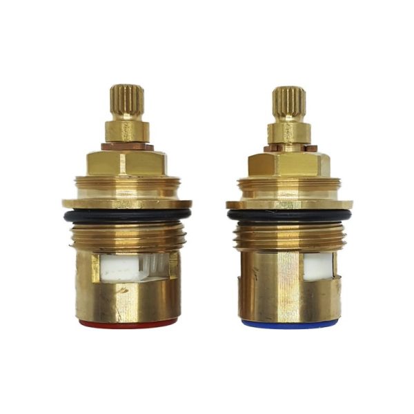 53mm Tall Quarter Turn 3/4" BSP Valves  (Pair) - 20 Teeth