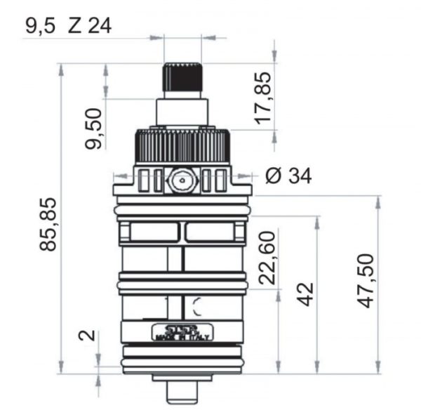 STSR high Performance Thermostatic Shower Cartridge - Image 2