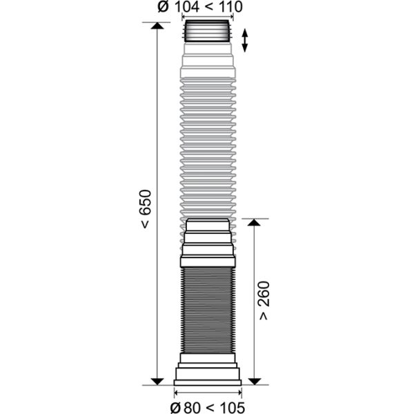 Jollyflex Extendable WC Pan Connector - Image 2