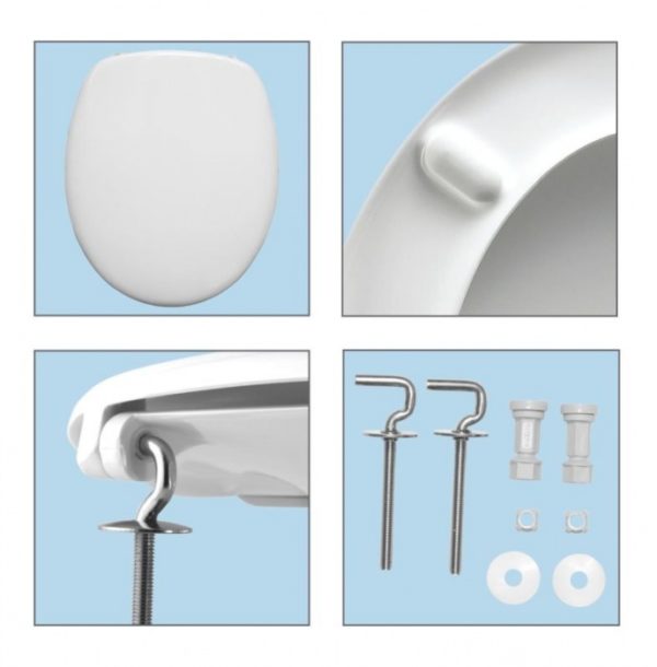 Bemis Durolux Toilet Seat - Non Loosening, Stainless Hinges - Image 3
