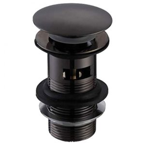 Trisen Clicker Plug Black Basin Waste - Slotted