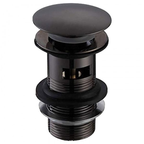 Trisen Clicker Plug Black Basin Waste - Slotted