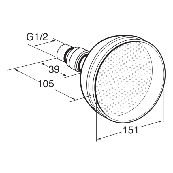 Traditional Apron Shower Head - Image 2