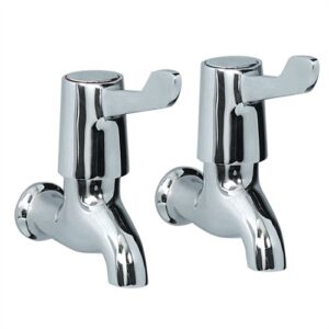 Lever Action Wall Bib Taps (Pair)