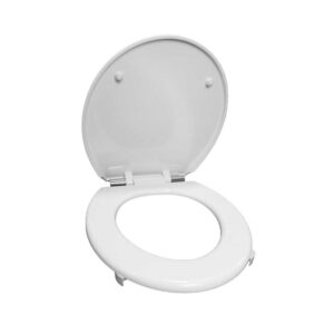 White Comfort DocM Toilet Seat White - Stabilising Buffers
