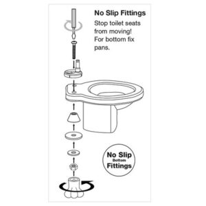 Arley Non Slip Toilet Seat Fixings - For Bottom Fix Seats