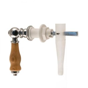 Traditional Wood Handle Cistern Lever - Light Oak