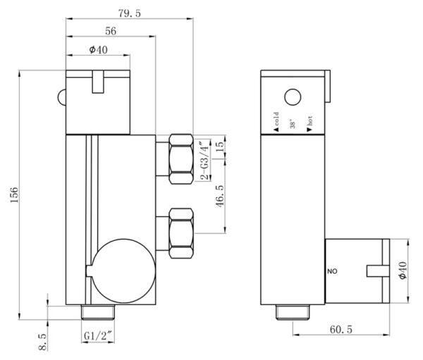 Thermostatic Douche Valve & Spray Set - Image 2