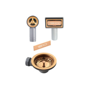 Luxury Copper Basket Strainer Waste - With Overflow Kit