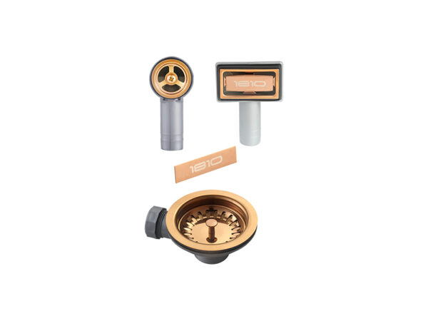 Luxury Copper Basket Strainer Waste - With Overflow Kit
