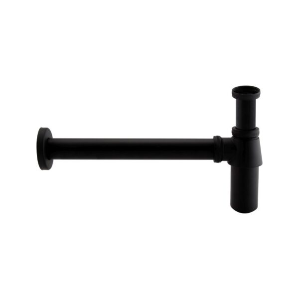 Traditional Matt Black Bottle Trap -1.25" BSP
