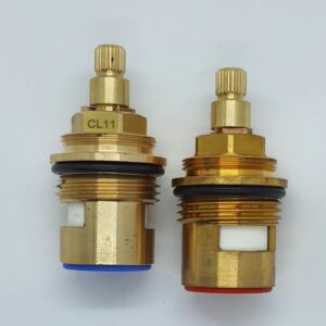 55mm Tall Quarter Turn 3/4" BSP Valves  (Pair) - 24 Teeth