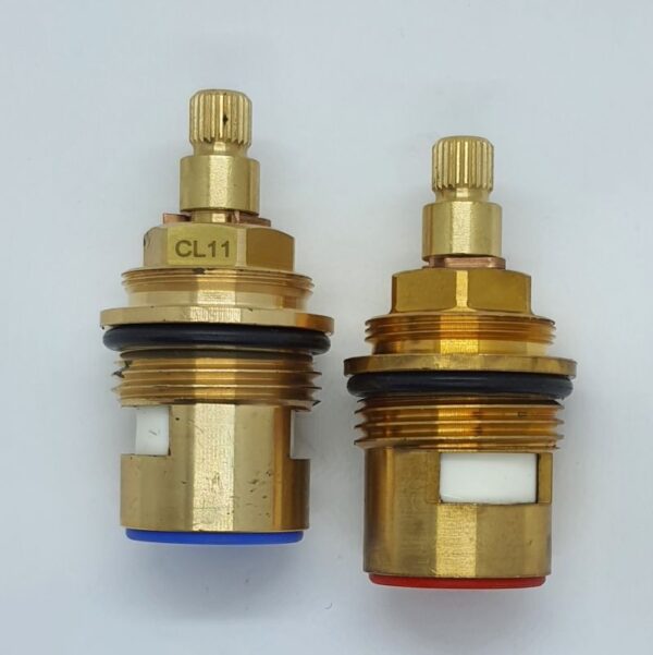 55mm Tall Quarter Turn 3/4" BSP Valves  (Pair) - 24 Teeth
