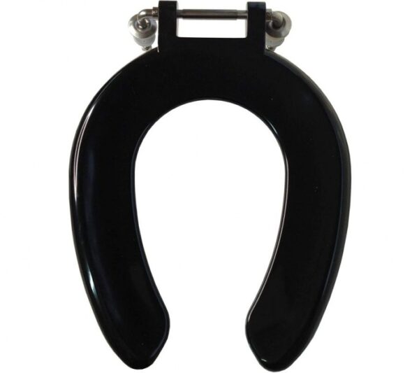 Crescent 'Gap Front' Junior Toilet Seat - Black
