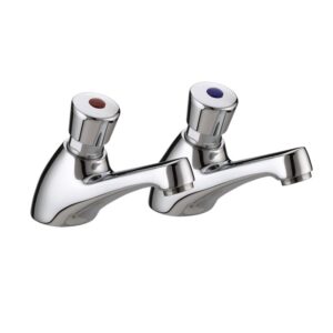 Bristan Value Non Concussive Basin Taps - Pair