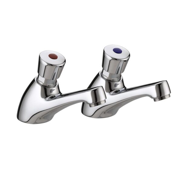 Bristan Value Non Concussive Basin Taps - Pair
