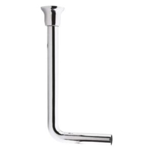 Deluxe Low Level Flush Pipe - Polished Chrome